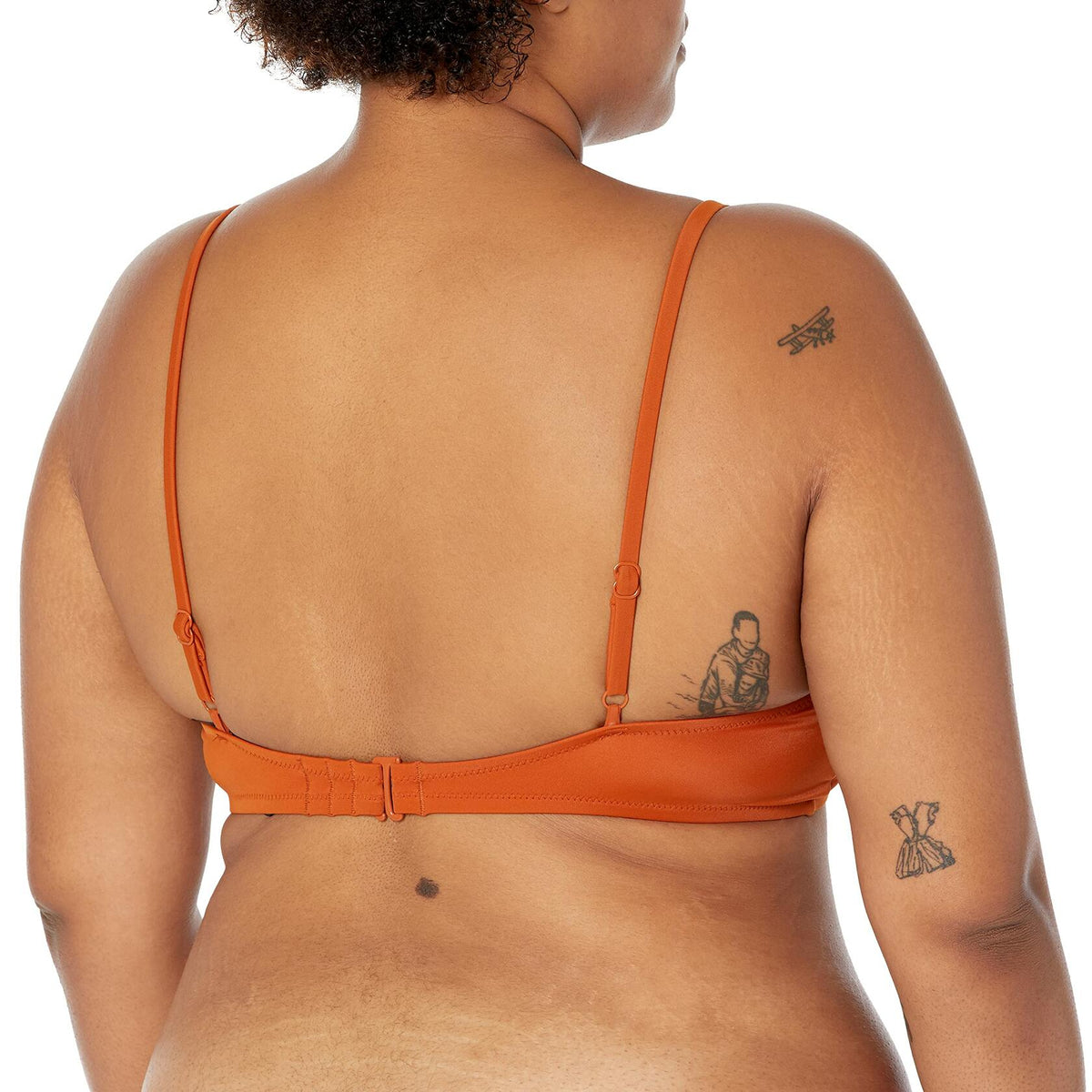 Parte superior de bikini clásica para mujer Amazon Essentials, terracota, talla XX-Large
