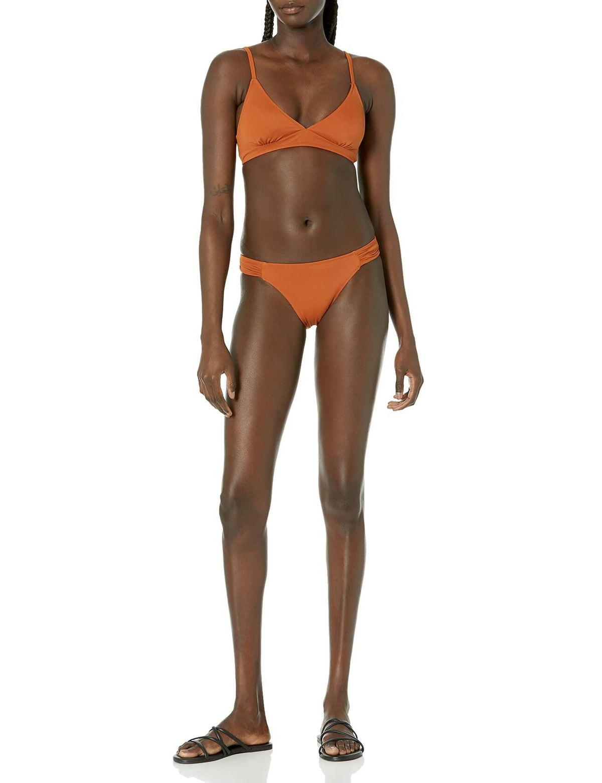 Parte superior de bikini clásica para mujer Amazon Essentials, terracota, talla XX-Large