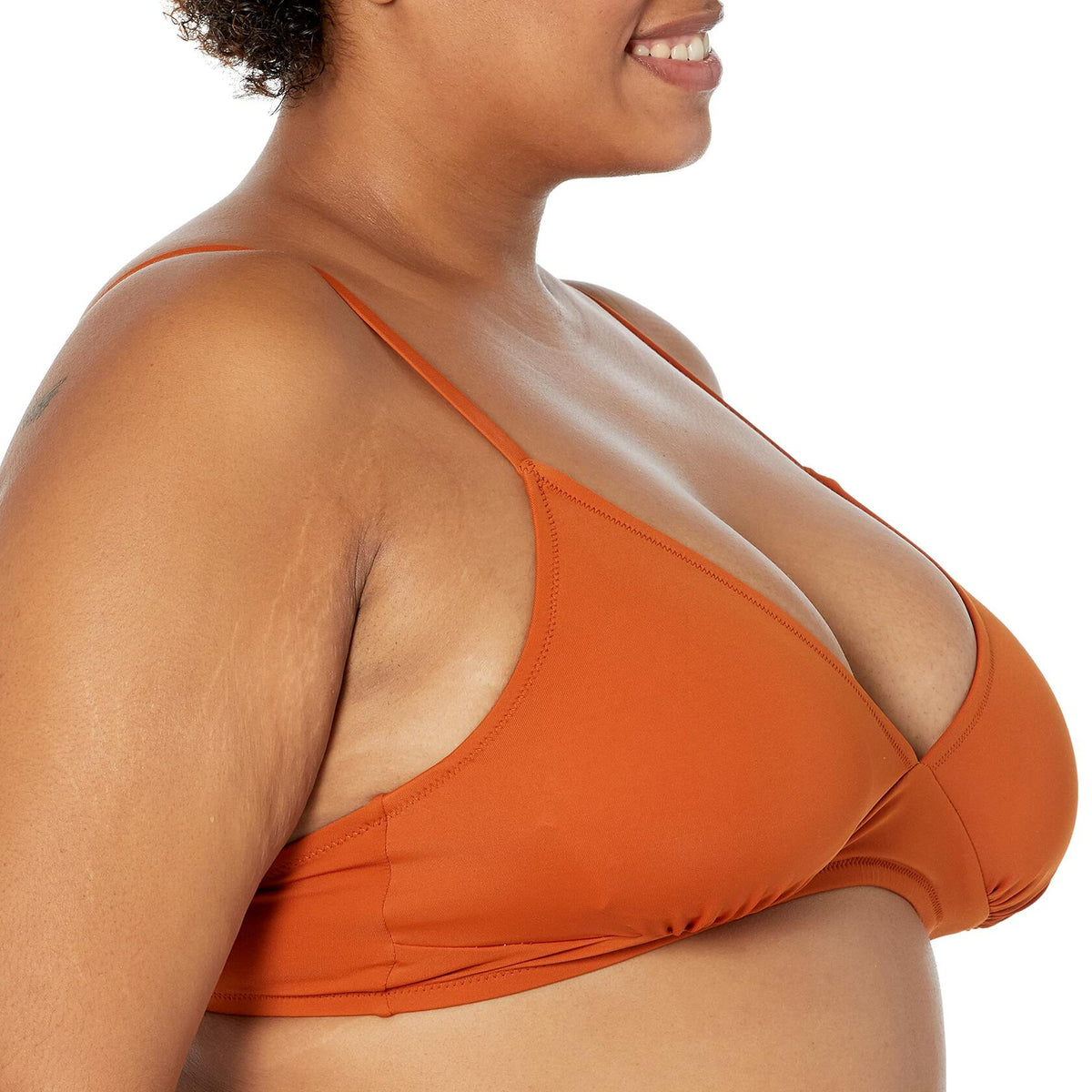 Parte superior de bikini clásica para mujer Amazon Essentials, terracota, talla XX-Large