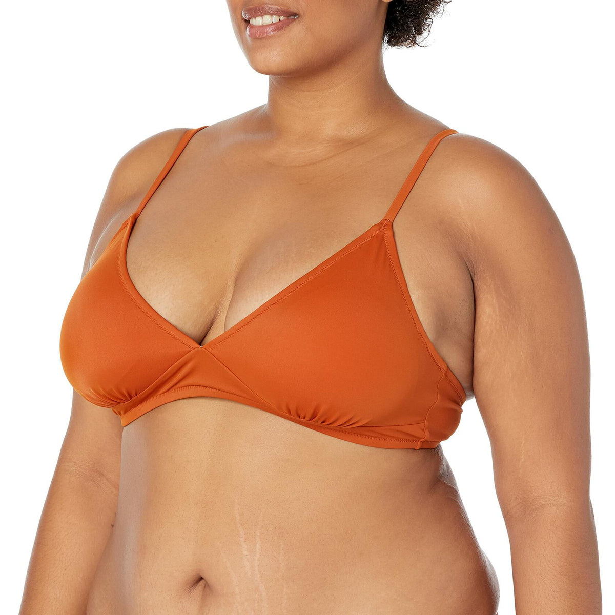 Parte superior de bikini clásica para mujer Amazon Essentials, terracota, talla XX-Large