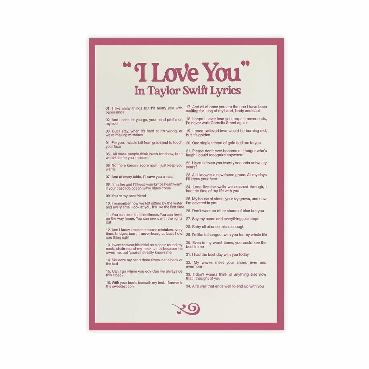 Póster de lienzo con la letra de I LOVE YOU de 12x18, decoración de pared para dormitorio, sin marco