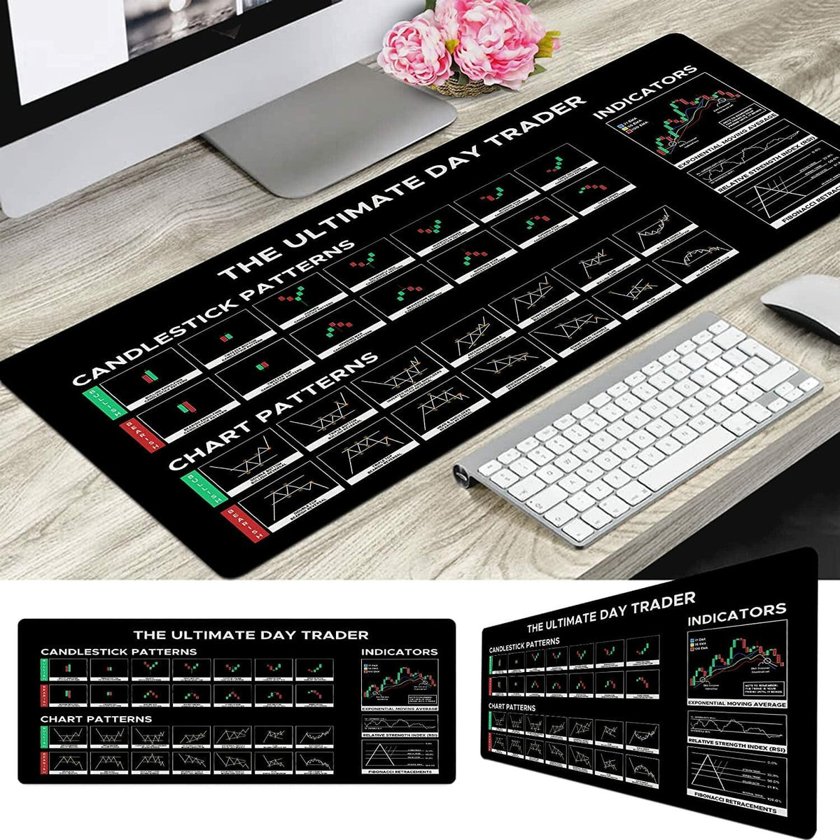 Alfombrilla de ratón grande de tela Designfullprint para operadores bursátiles e inversores en criptomonedas 2