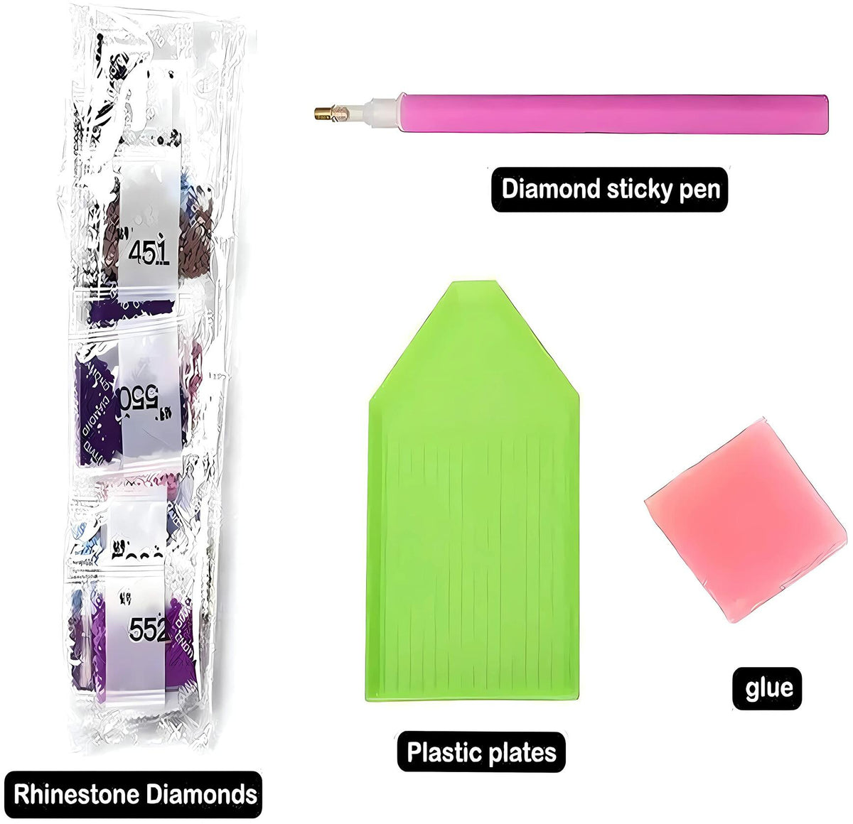 Kit de pintura de arte con diamantes 5D Gblkbhl, perforación completa, dibujo animado, decoración de pared de 12x16