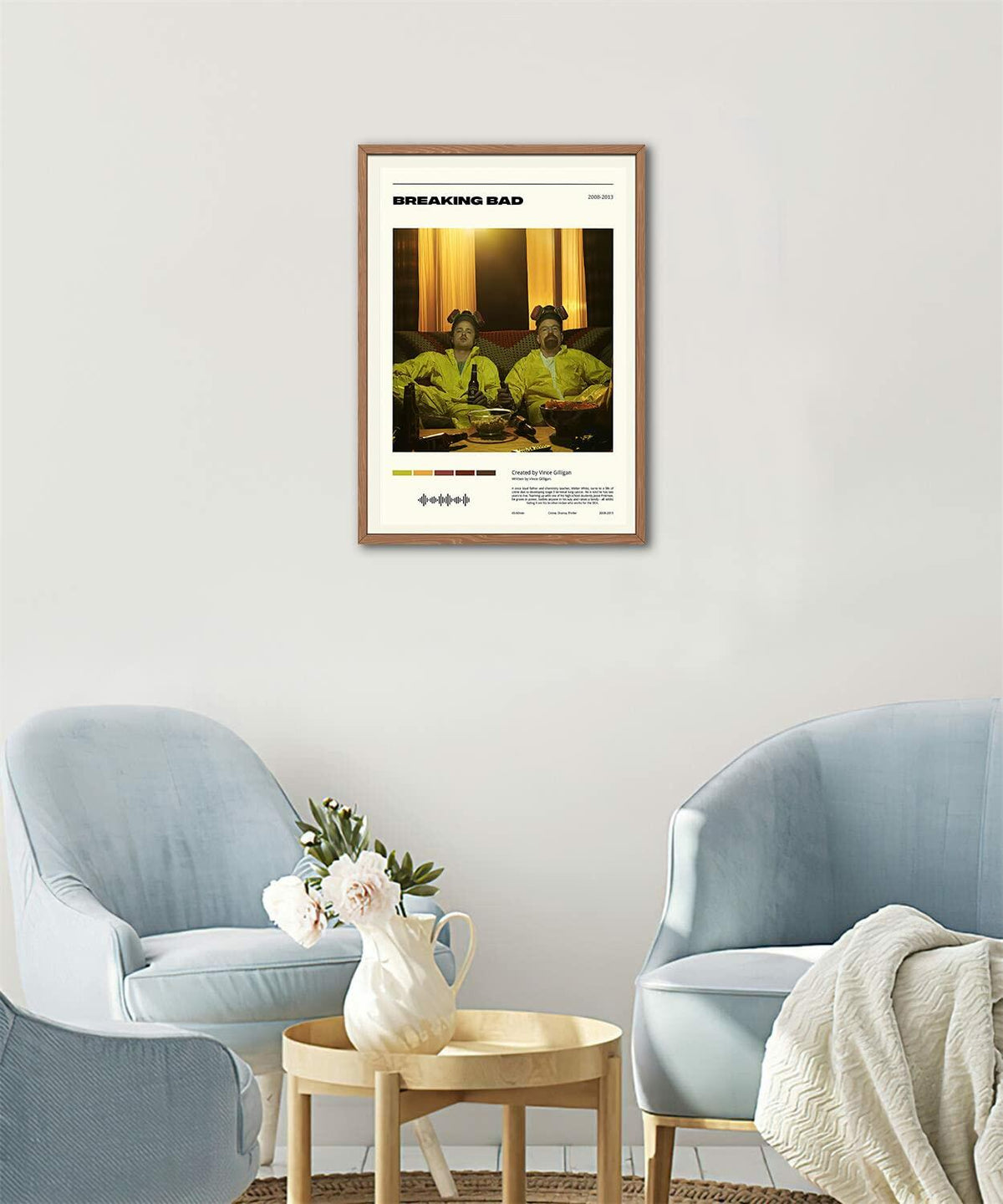 Póster de arte de pared en lienzo de Breaking Bad de Meitux, 12x18 pulgadas, sin marco, decoración de películas