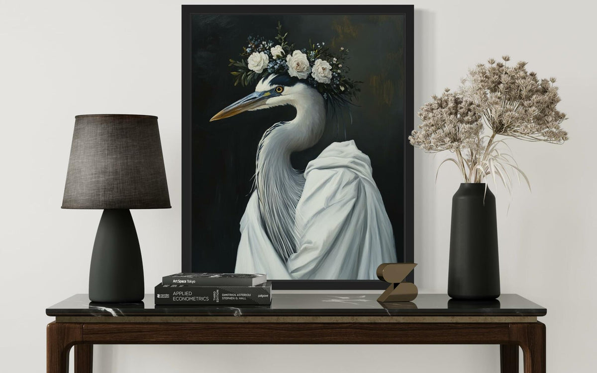 aj decor Blue Heron Wall Art Print Poster 8x10 inches Blue Heron Unframed