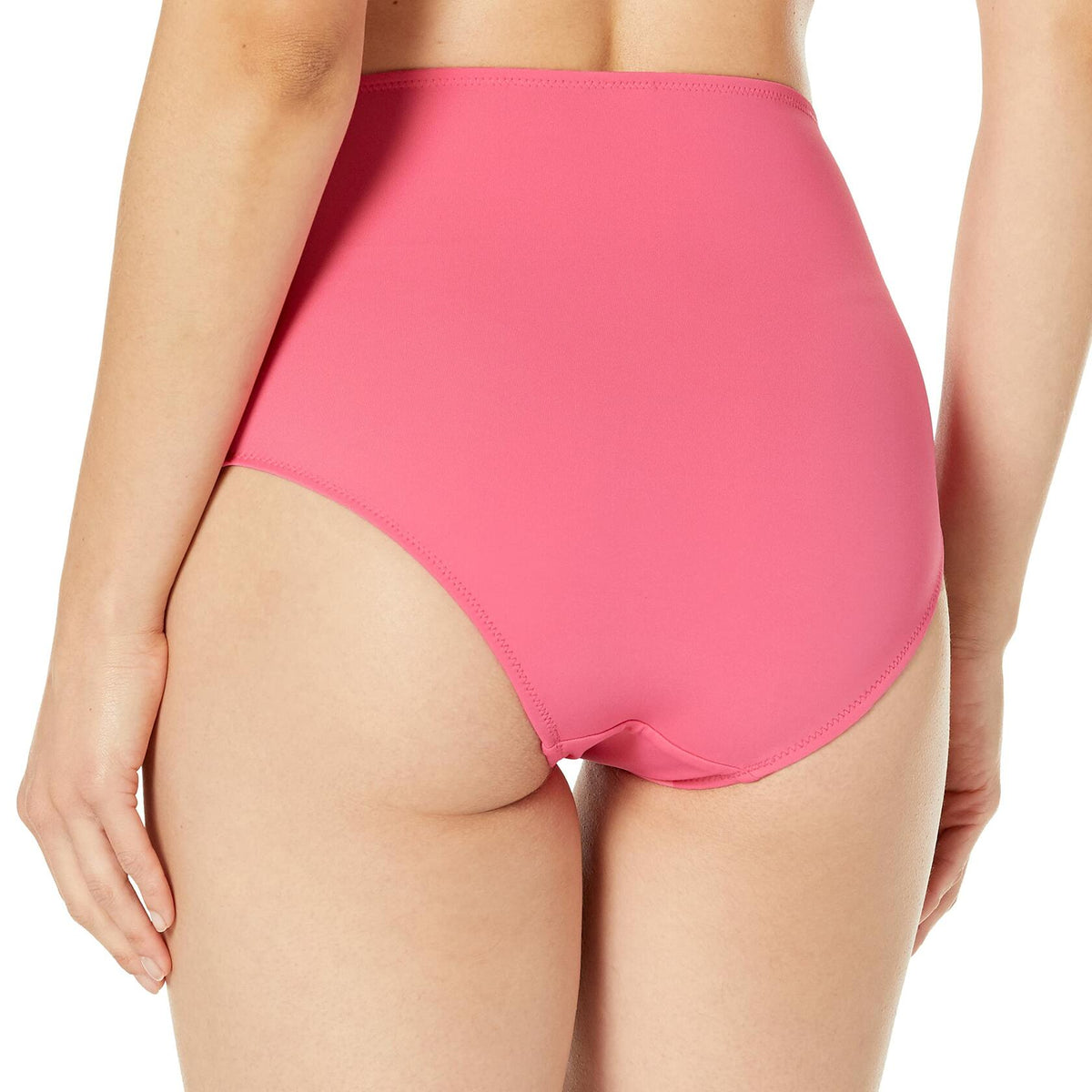 Parte inferior de bikini de tiro alto para mujer Amazon Essentials, rosa fuerte, talla S