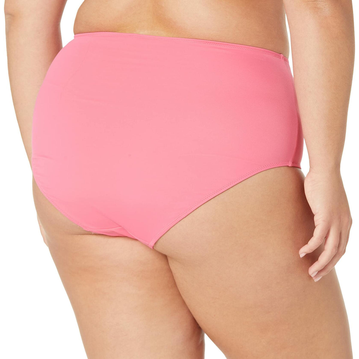 Parte inferior de bikini de tiro alto para mujer Amazon Essentials, rosa fuerte, talla S