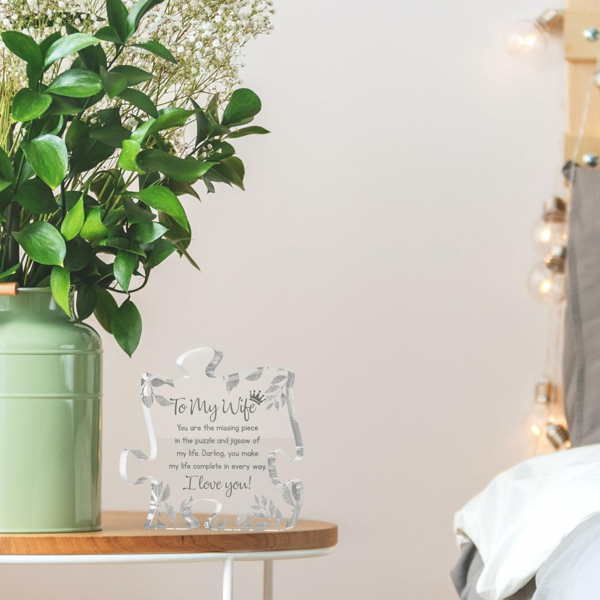 Placa decorativa de regalo para esposa de parte de su esposo para aniversario o cumpleaños