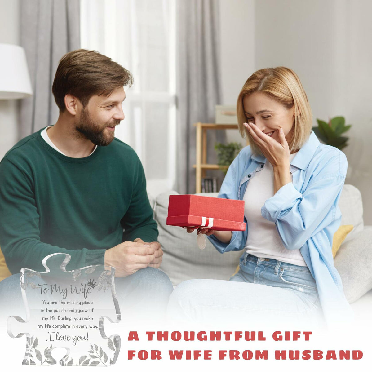 Placa decorativa de regalo para esposa de parte de su esposo para aniversario o cumpleaños