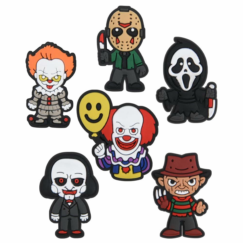 Kit de manualidades de 6 cuentas de calavera de silicona para Halloween Acbeaded, multicolor, acrílico