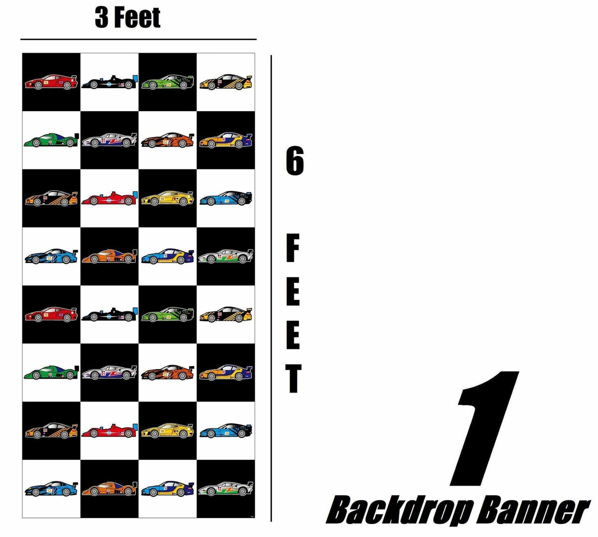 Race Car Party Supplies Set for 30 Kids Hats Bags Banners Swirls Backdrop