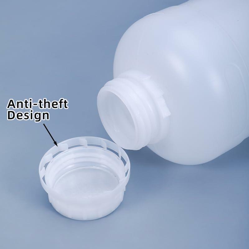ASEVAT Botella de reactivo de plástico HDPE de 33.8 oz, boca ancha con tapa de rosca, 2 piezas
