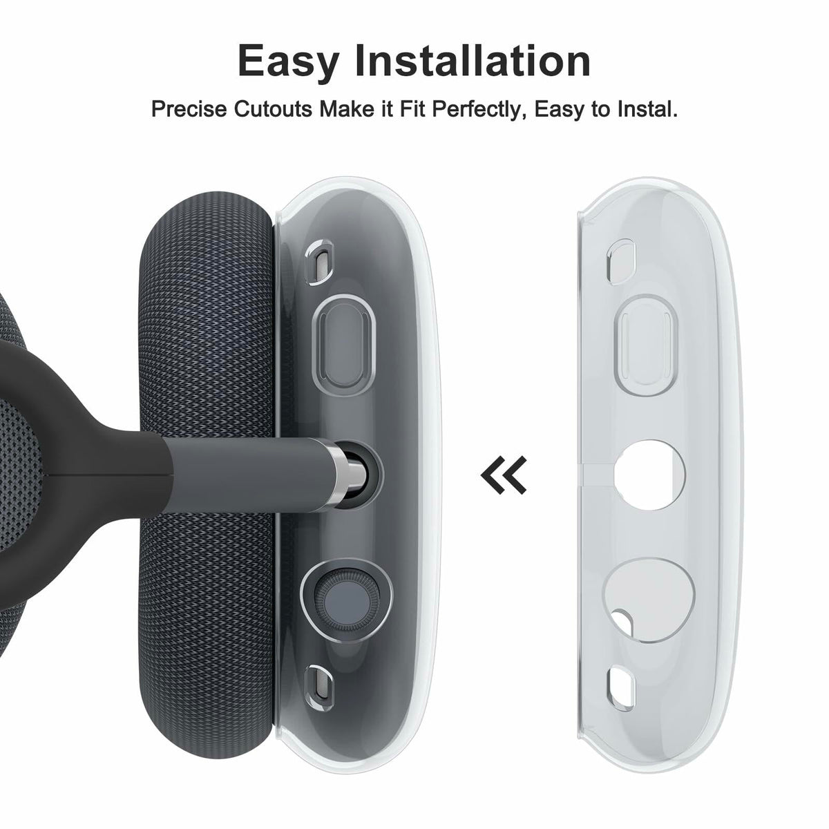 Funda protectora 3 en 1 de silicona transparente para AirPods Max, color cactus, Vanjua, 2024/2020