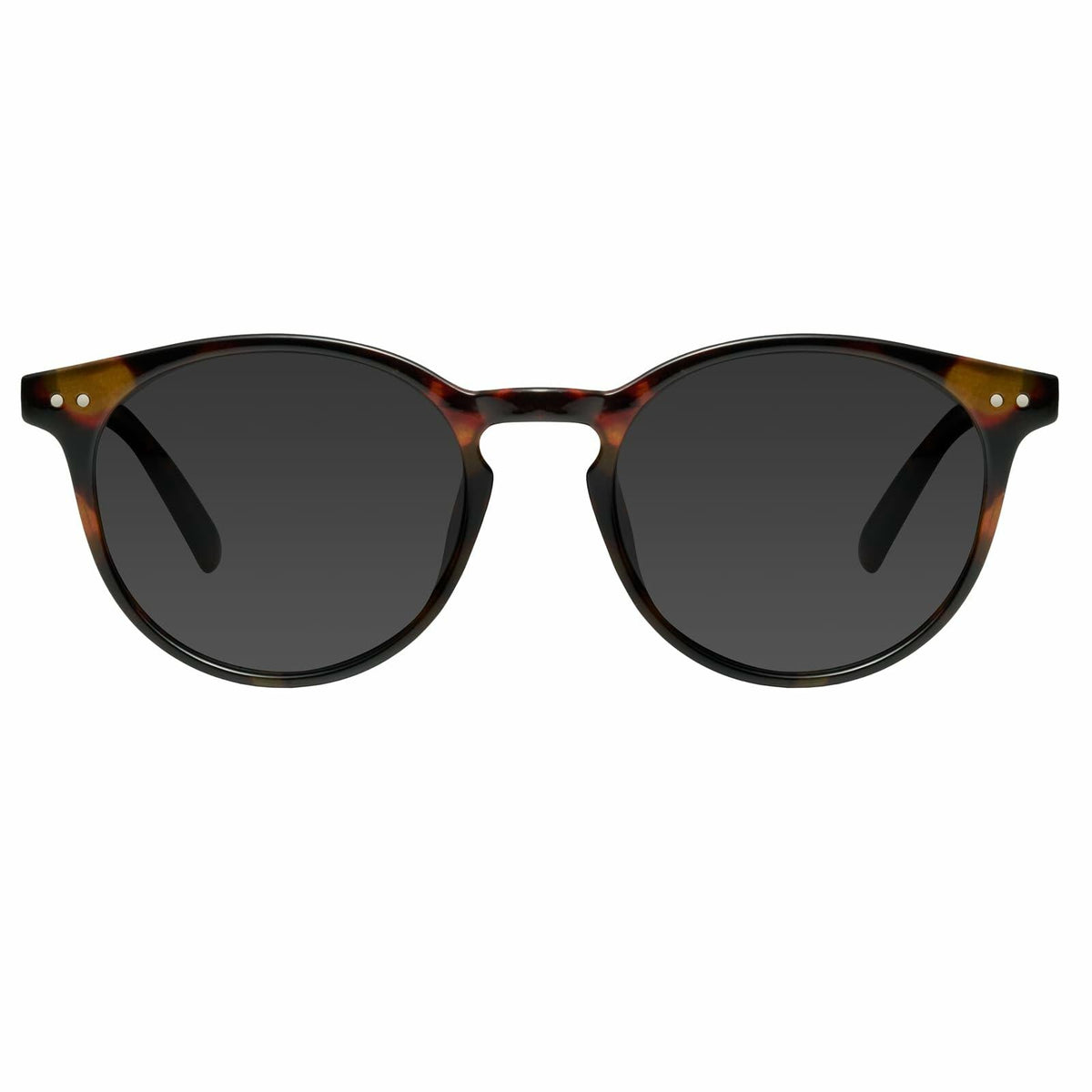 Gafas de sol redondas polarizadas mosanana pequeñas carey gris informales para mujer MS52361