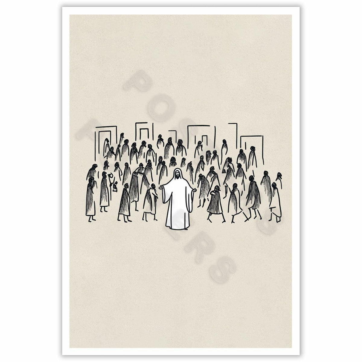 Póster de arte de pared en lienzo vintage de Jesús ZETCGSH de 12x16 pulgadas, sin marco