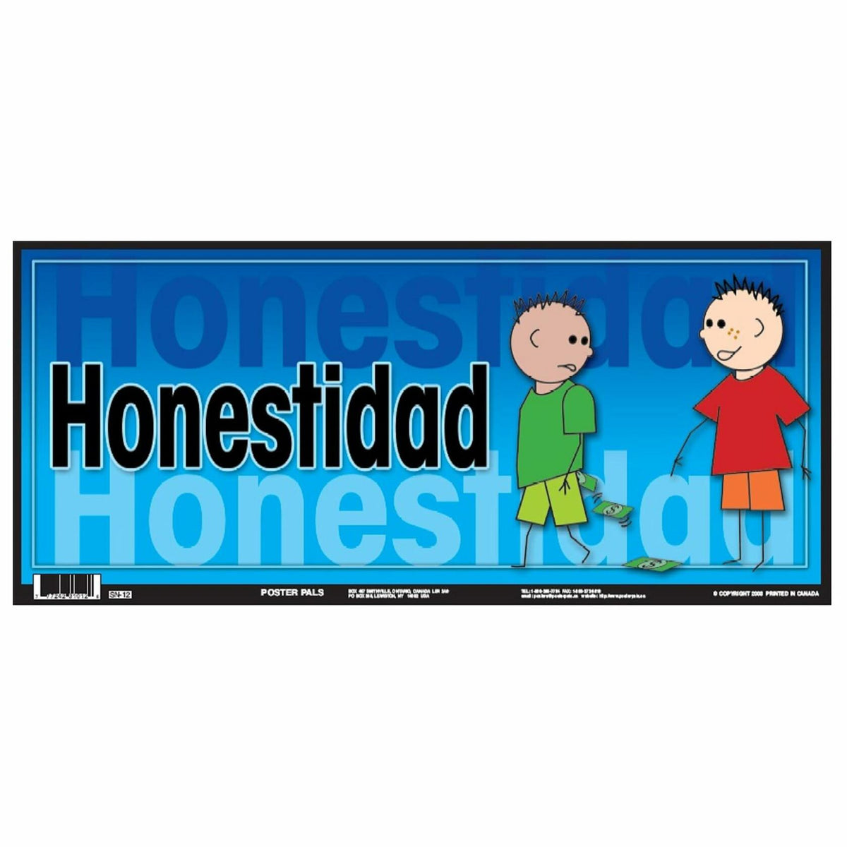 Poster Pals Spanish Educational Language Teaching Posters 6-Set Multicolor