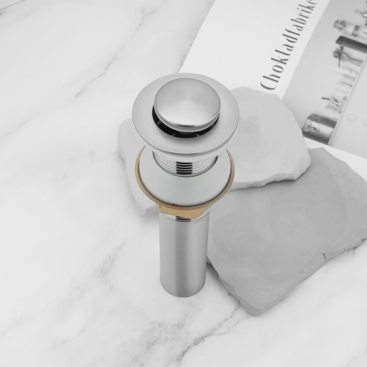 [Like New] SG Store Stainless Steel Sink Drain Plug 18x3cm for Non-Overflow Basin Kitchen