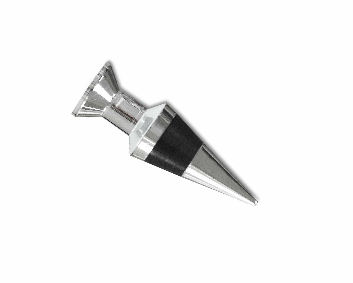 Lutong Brass Wine Bottle Stopper Set with Stainless Steel Pourer & Stand 4pcs