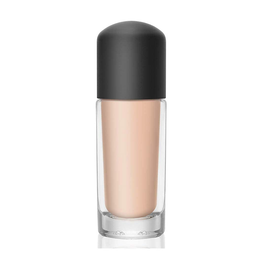 Furnido, paquete de 4 frascos redondos de vidrio transparente de 30 ml para loción o esencia con bomba dosificadora