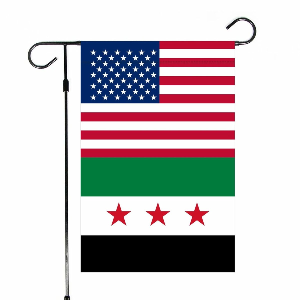 Bandera de jardín siria KIIPOAPAU de 12x18 pulgadas, estandarte de poliéster de doble cara para jardín