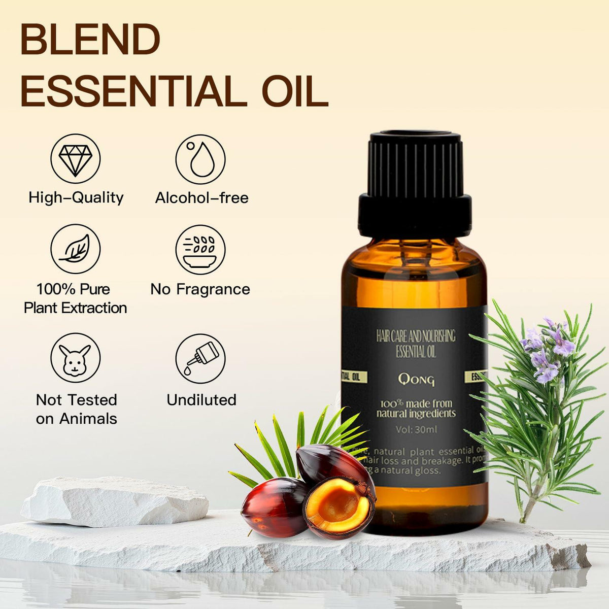 Mezcla de Aceite Esencial de Menta qong 30ml Aroma a Menta Negra+Romero