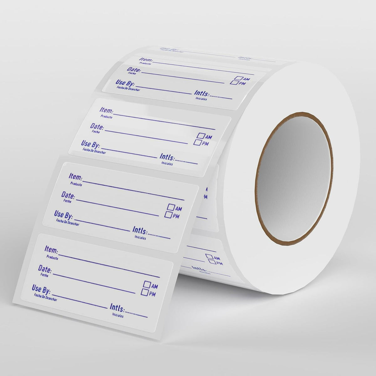 Etiquetas para recipientes de alimentos HSDCO, pegatinas extraíbles para congelador de 2x1, azul, 500 unidades