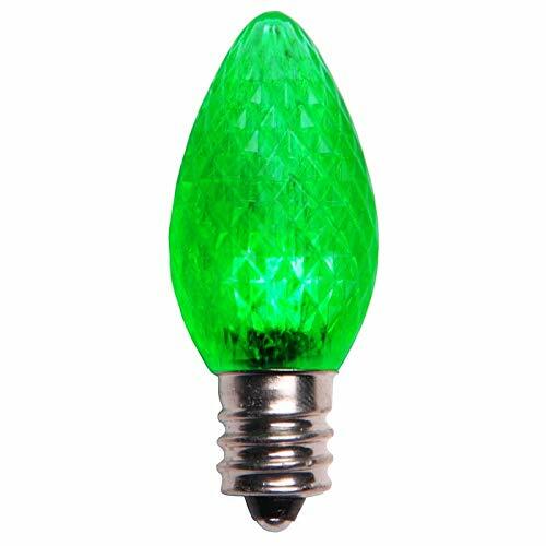 Holiday Light Depot Paquete de 25 bombillas LED de Navidad C7, blanco cálido, base E12