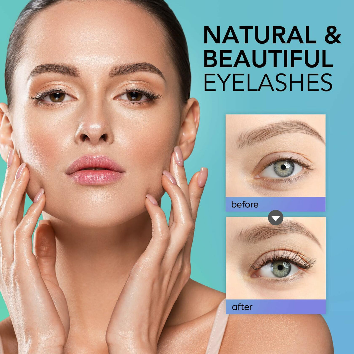 Suero para pestañas Angeline Premium, fórmula de crecimiento avanzado para pestañas más largas y pobladas, 5 ml