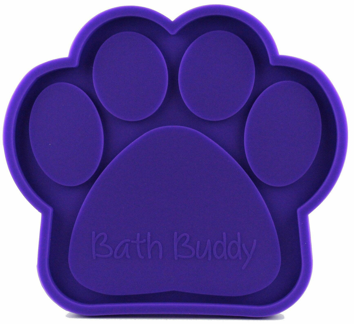 Juguete para el baño de perros Bath Buddy, aplicador de mantequilla de maní, morado