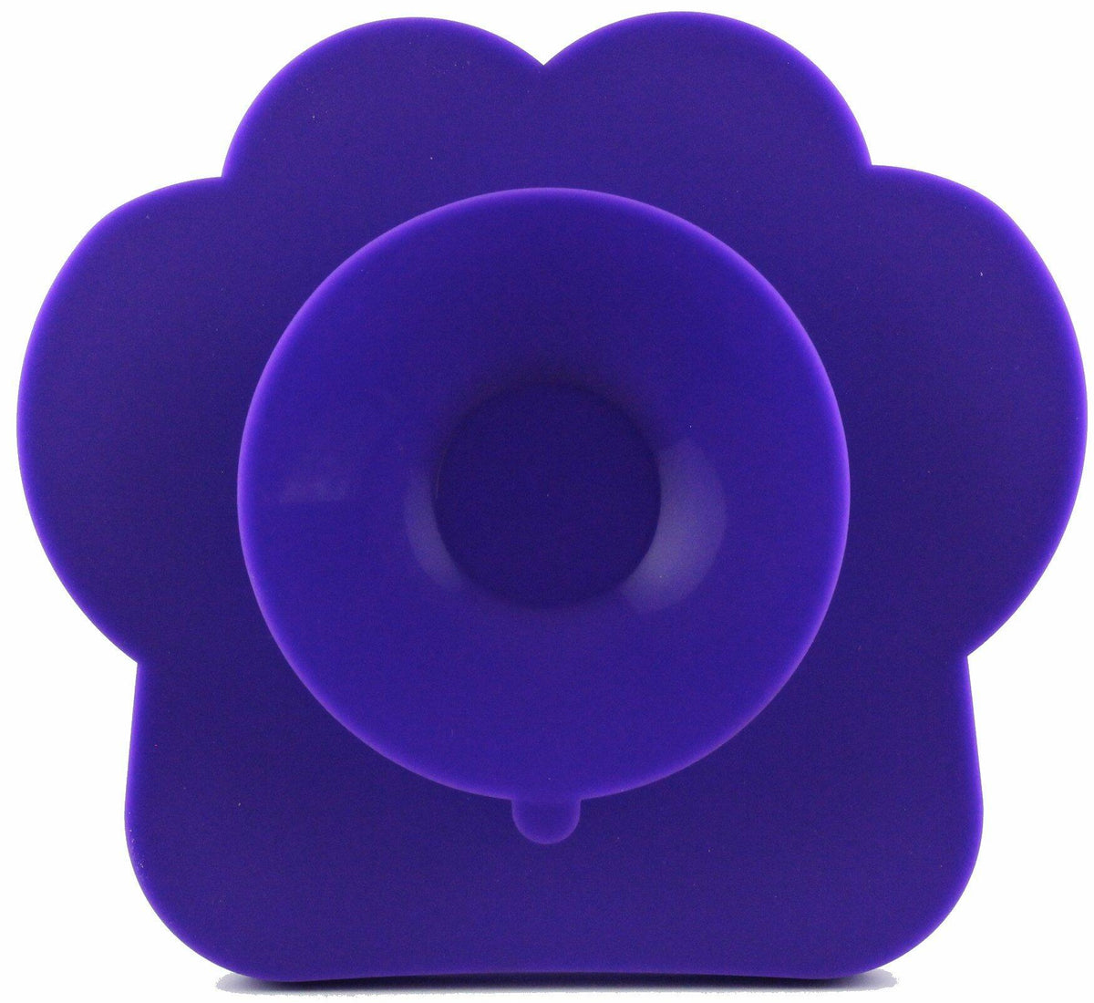 Juguete para el baño de perros Bath Buddy, aplicador de mantequilla de maní, morado
