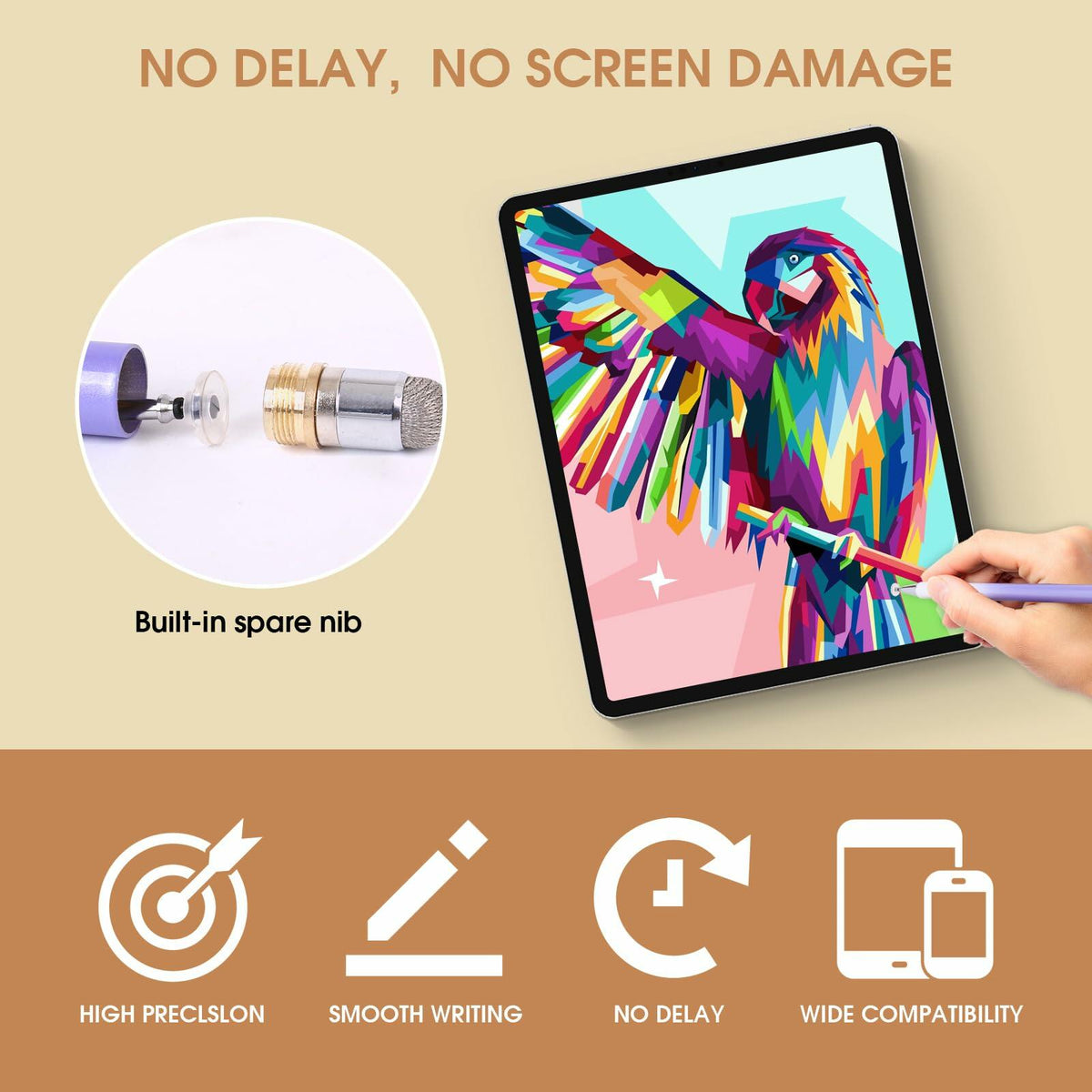 Lápiz capacitivo 2 en 1 para pantalla táctil KRSABO, paquete de 2, aluminio, blanco y negro