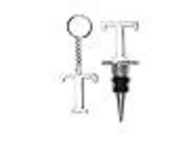 Juego de regalo de llavero y tapón de botella Lutong Letter, color plateado, juego de 2 piezas