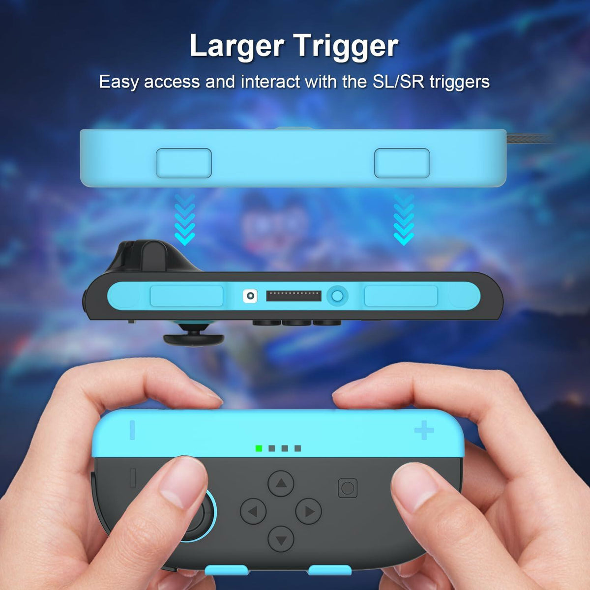 Correa de muñeca Gamorek para mandos Joy-Con de Switch 2, paquete de 2, azul y naranja