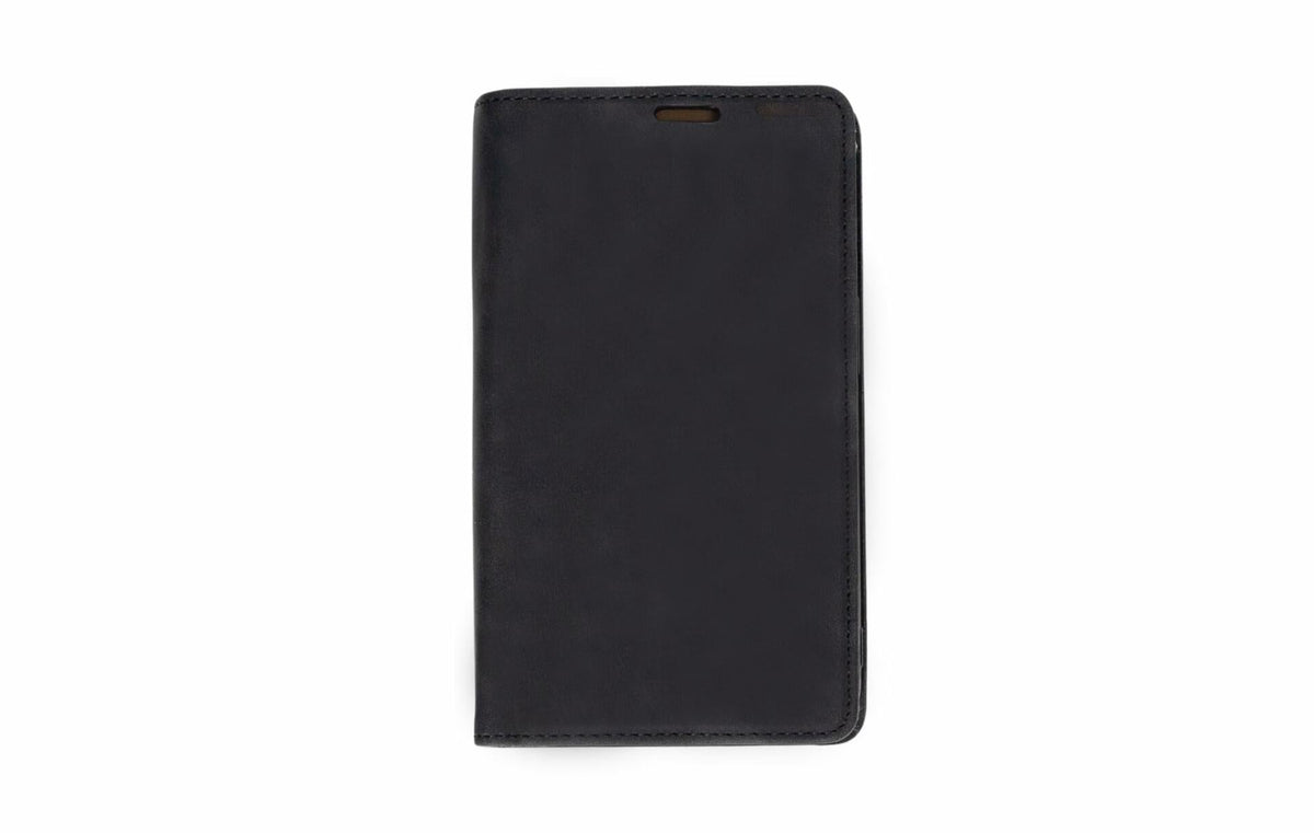 Funda tipo billetera para iPhone 13 Pro MOJO-HOME con bloc de notas y bolígrafo, color negro