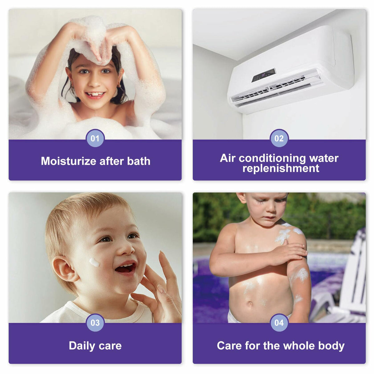 Humectante facial infantil Kricri a base de plantas para piel seca y sensible