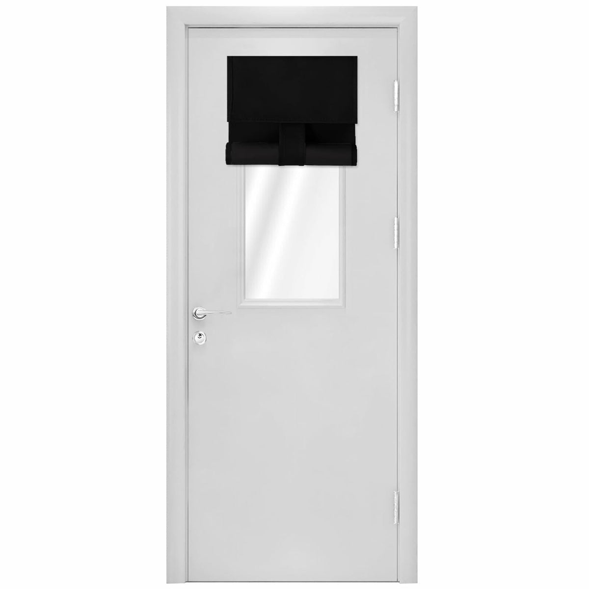 Cortina para puerta de aula Mecodeco, color moca, 12" ancho x 30" largo, 1 panel, control de luz y privacidad