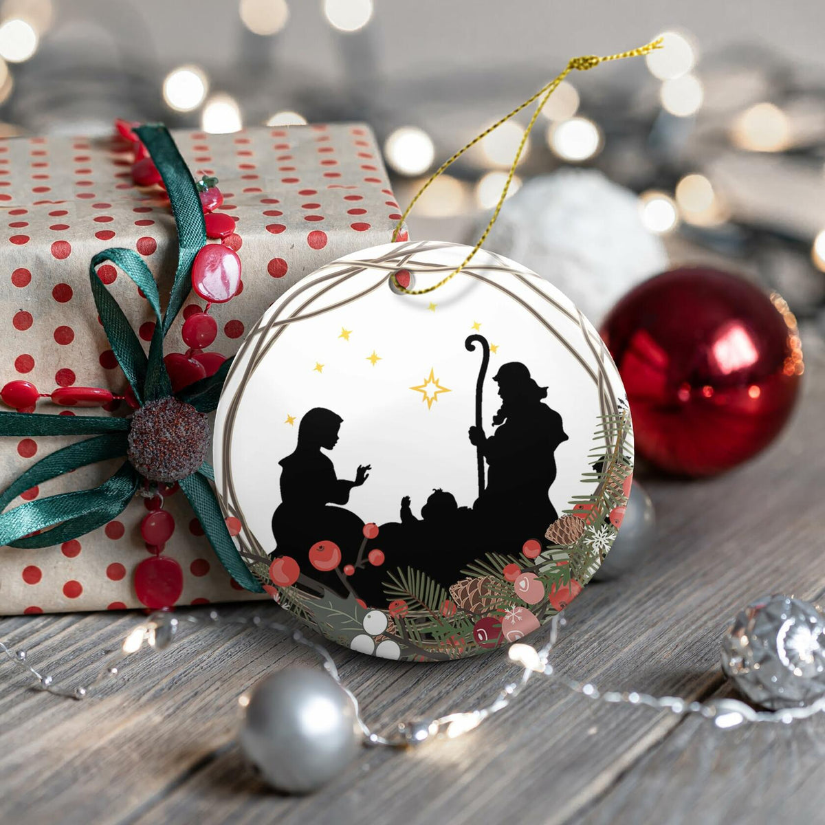 Adornos navideños para el primer día de clases - Decoración para el árbol de Navidad del bebé 2024