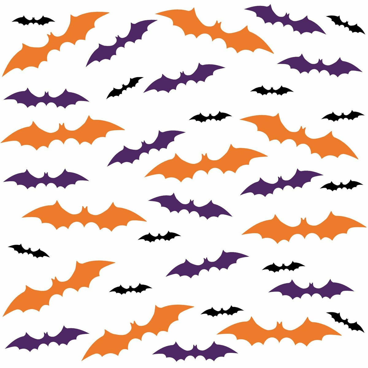Maitys, 36 piezas de adornos de pared de papel con forma de murciélago para Halloween