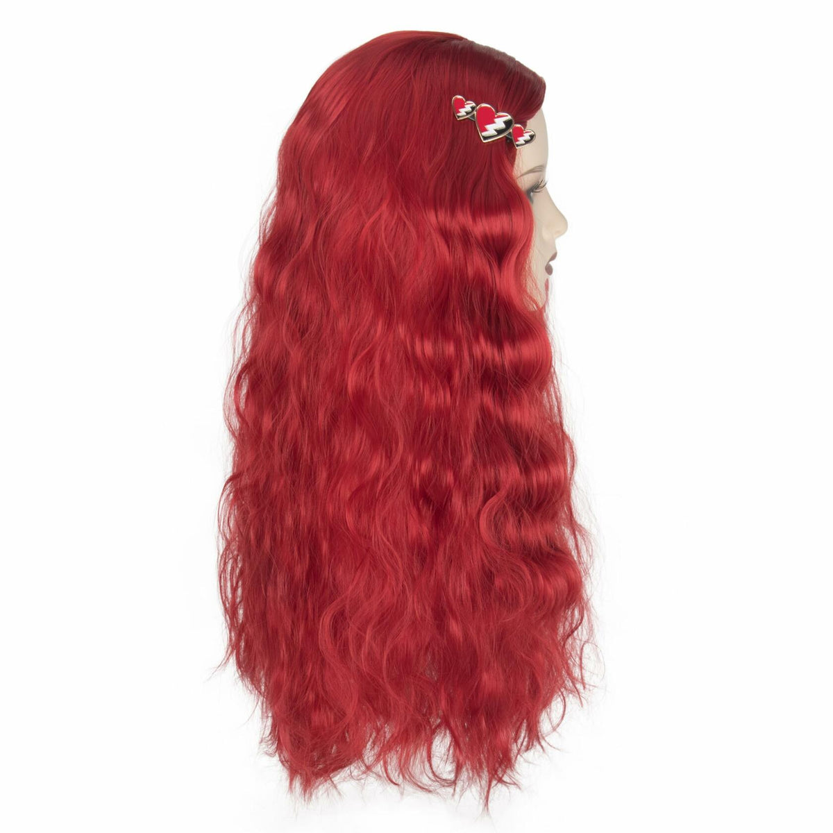 Peluca larga ondulada de color rojo Miss U Hair con raya al medio y clips para mujeres, ideal para cosplay y Halloween