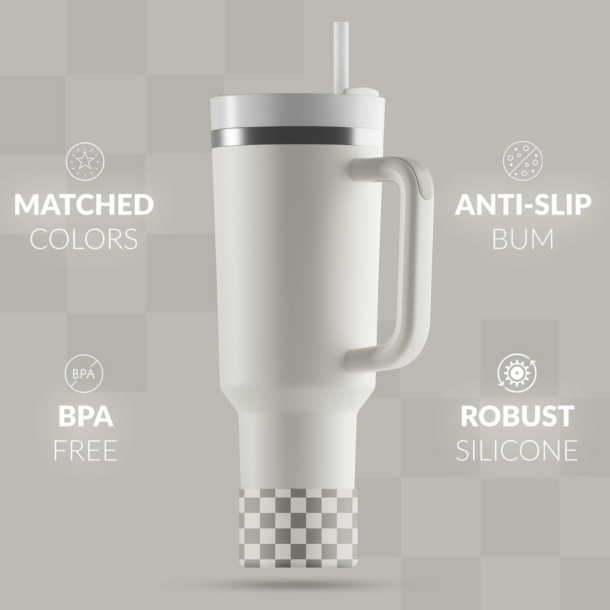 Funda de silicona REUZBL con estampado de leopardo para botellas Stanley y Hydro Flask de 20-40 oz