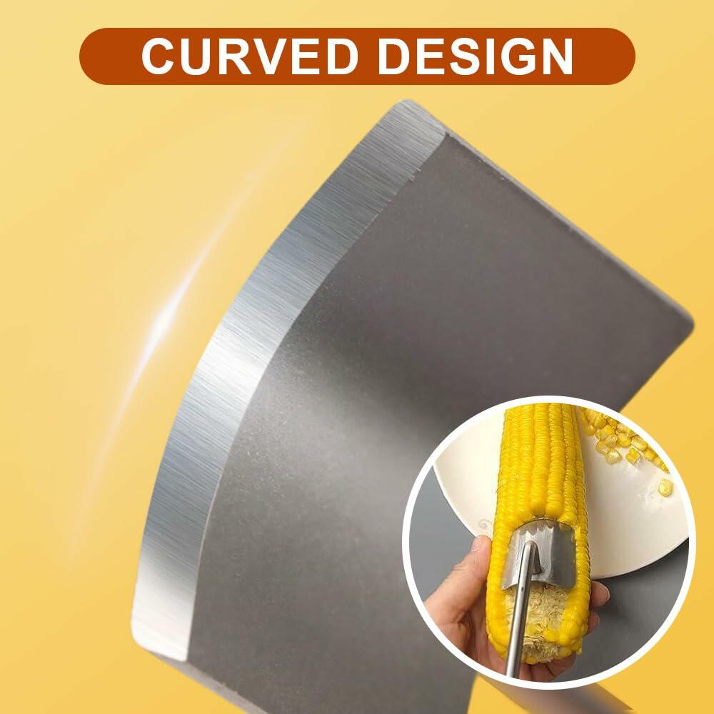 Herramienta de acero inoxidable Wegodal para desgranar maíz, pelador de cocina con mango largo, A-1 unidad