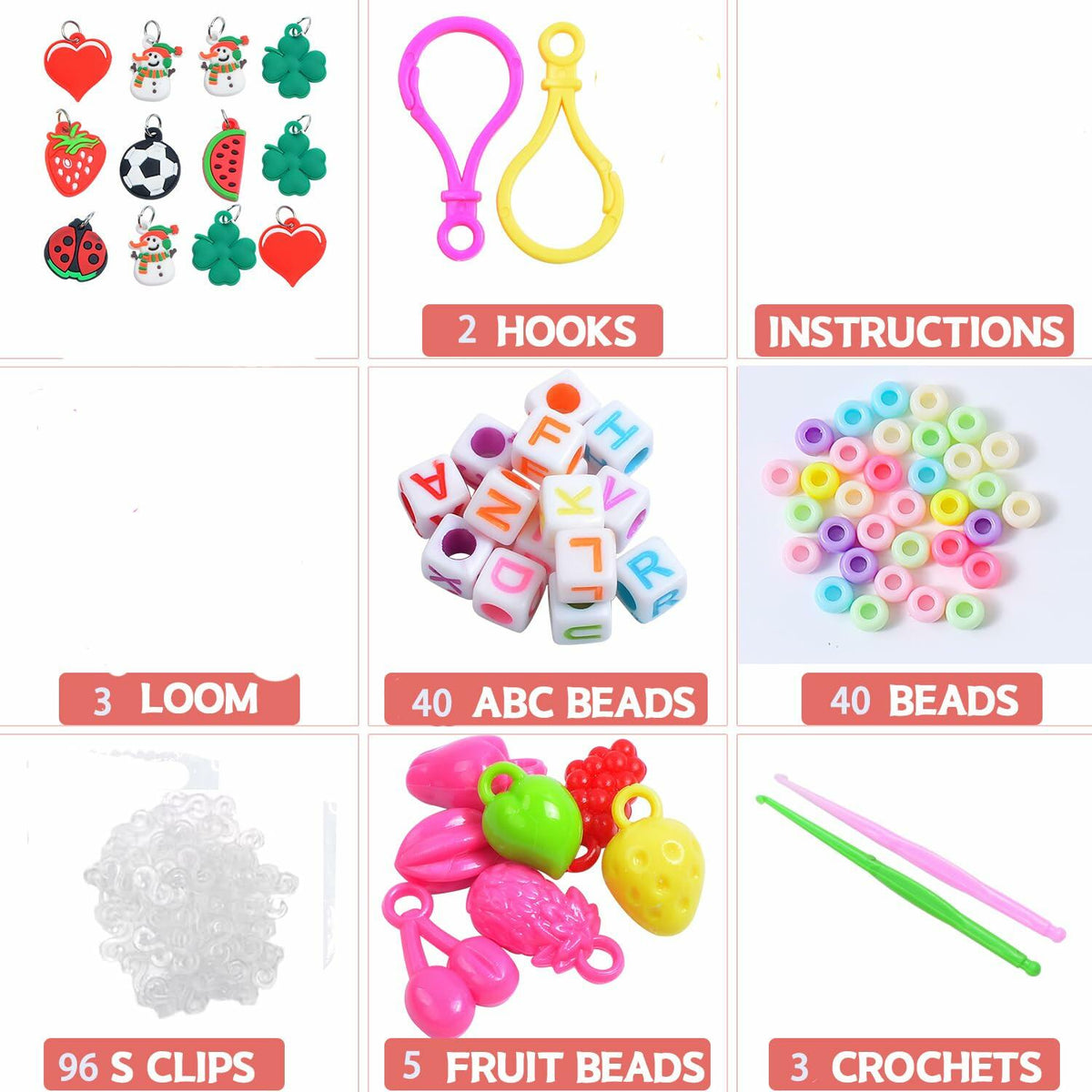 Kit de creación de pulseras de gomitas YUSLROB, más de 2000 bandas multicolor para niños
