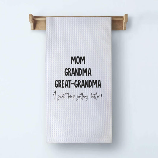 XUISWELL Grandma Gifts Kitchen Towels Great Grandma 16x24 Inch