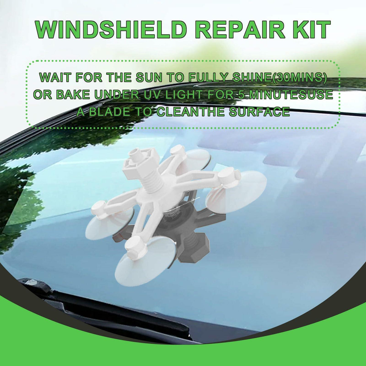 Kit de reparación de parabrisas DBIGQ, líquido para arreglar grietas y esquirlas en cristales de auto, todo en uno