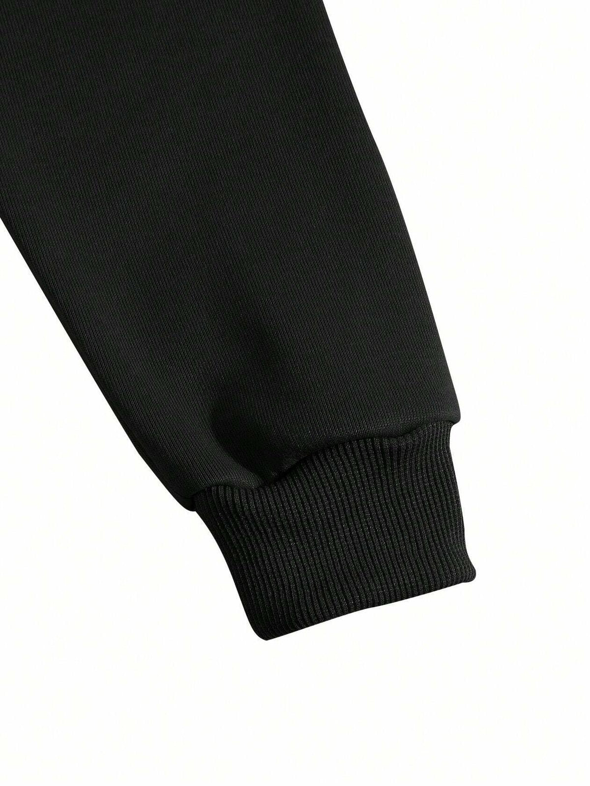 Sudadera con capucha y estampado gráfico de corte extragrande para mujer LilyCoco, color negro, talla L