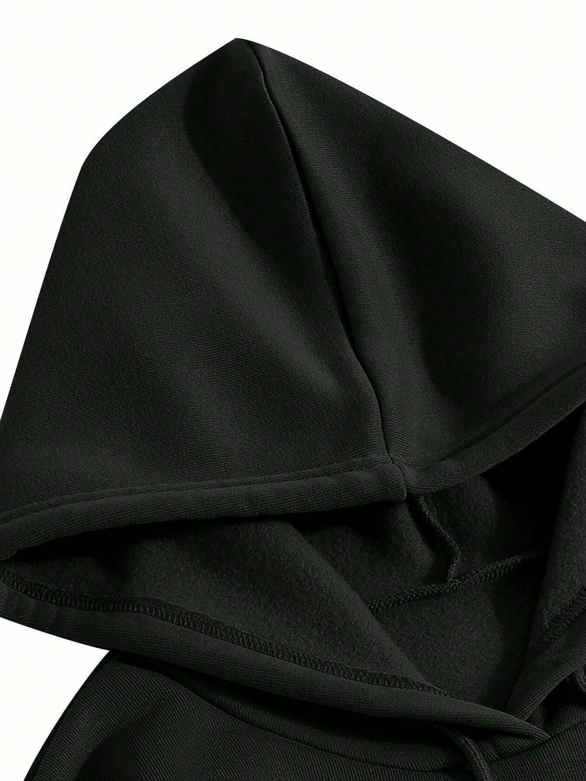 Sudadera con capucha y estampado gráfico de corte extragrande para mujer LilyCoco, color negro, talla L