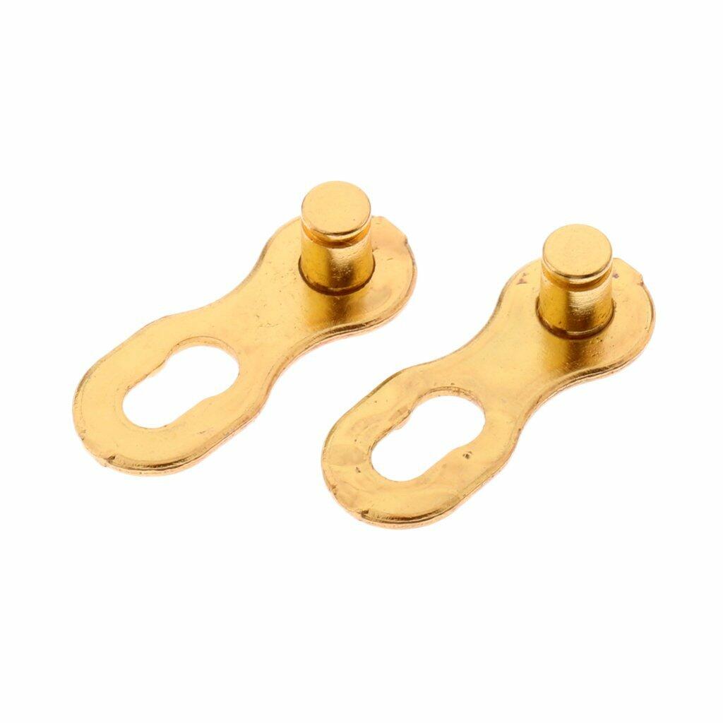 Eslabón maestro de cadena de bicicleta de 11 velocidades KALIDESHON, metal duradero, dorado, paquete de 4