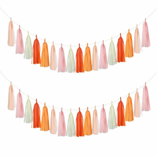 Guzon 25pcs The Sun Birthday Tissue Tassel Garland Paper Decorations