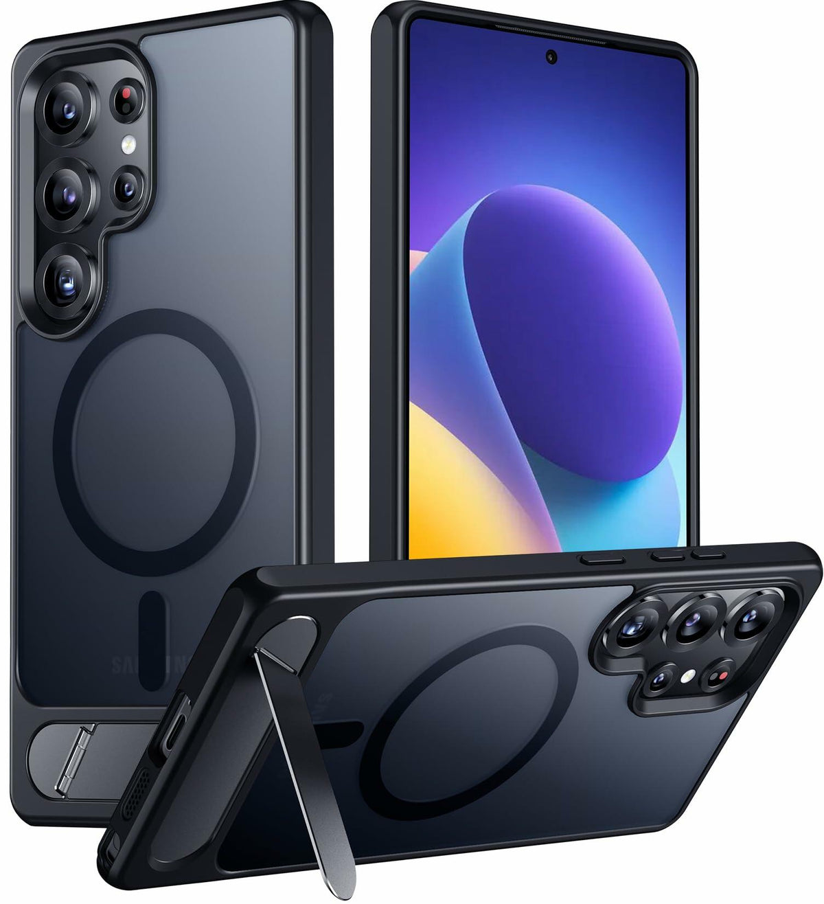 Funda magnética Temdan para Samsung Galaxy S25 Ultra de 6.9", color negro, a prueba de golpes