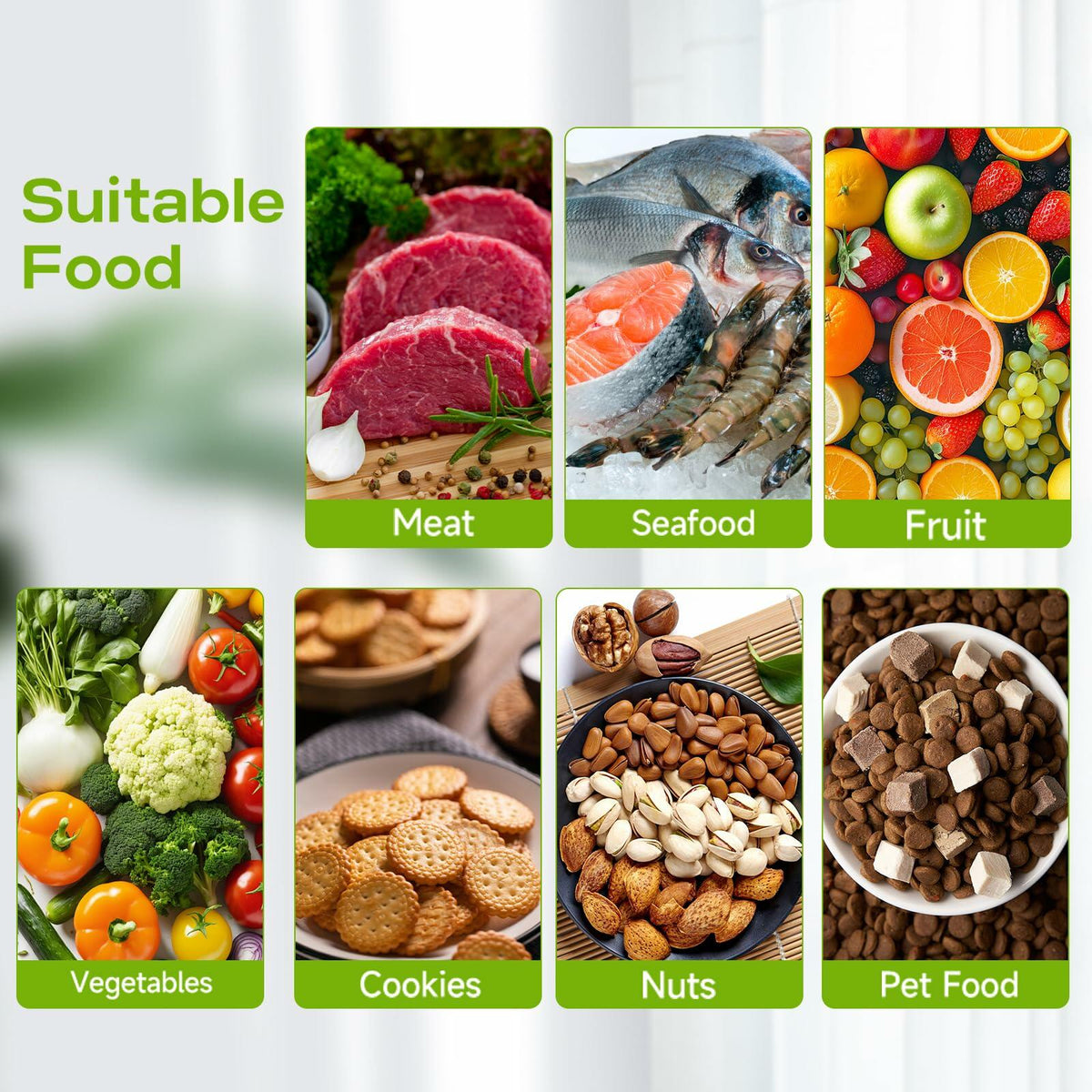 Envasadora al vacío Amz Jet para alimentos, digital con pantalla táctil LED, color blanco, incluye 50 bolsas